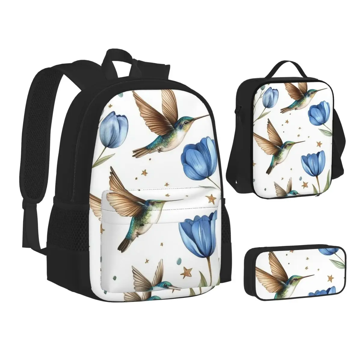 Tulips And Hummingbirds Backpacks Boys Girls Bookbag School Bags Kids Rucksack Lunch Bag Pen Bag Three-Piece Set
Tulips And Hummingbirds Backpacks Boys Girls Bookbag School Bags Kids Rucksack Lunch Bag Pen Bag Three-Piece Set