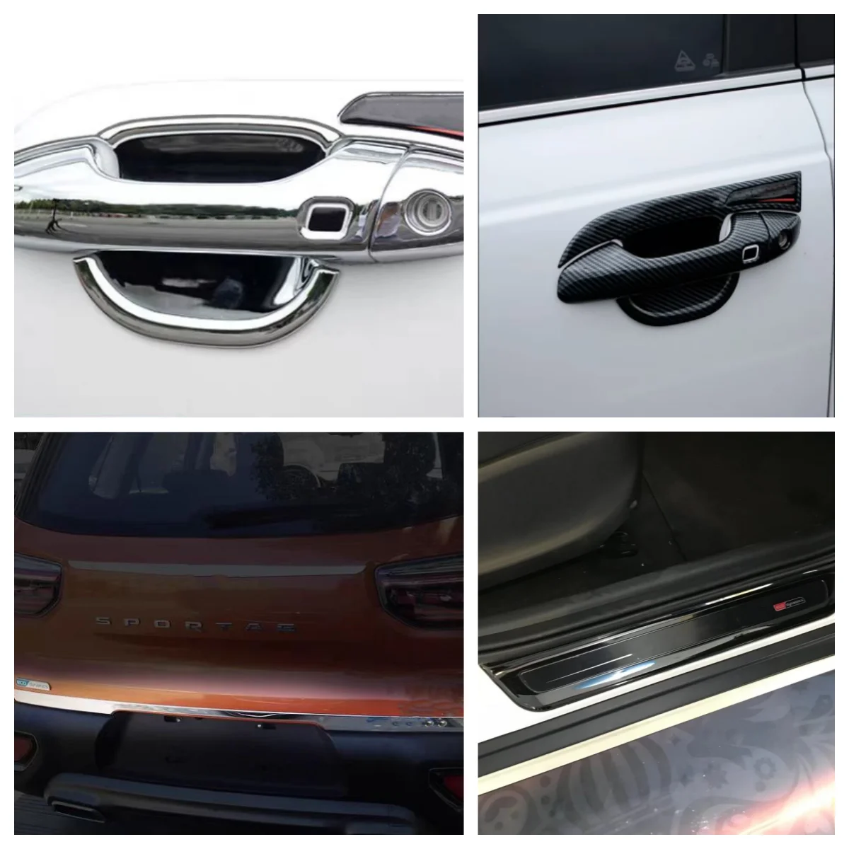 For KIA Sportage R 2018-2020 high quality chrome plated door bowl handle outer threshold strip Tail door trim strip auto parts
For KIA Sportage R 2018-2020 high quality chrome plated door bowl handle outer threshold strip Tail door trim strip auto parts