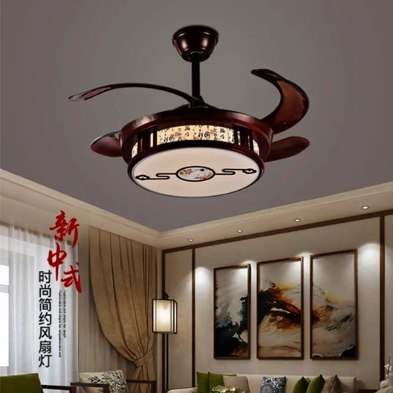 Light Led Ceiling Fan Pendant Lamp Art Chandelier New Chinese Invisible Restaurant Mute Solid Wood Retro Remote Control 48 Inch
Light Led Ceiling Fan Pendant Lamp Art Chandelier New Chinese Invisible Restaurant Mute Solid Wood Retro Remote Control 48 Inch