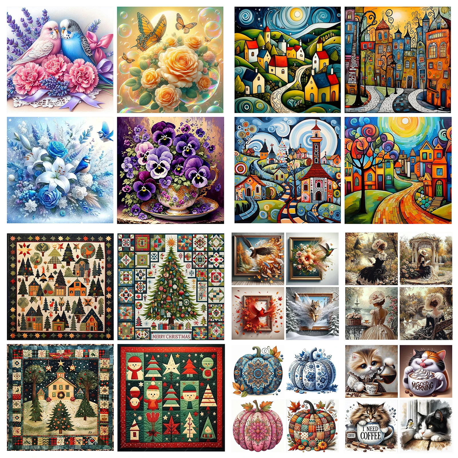 4Pcs Landscape Full DIY 5D Round Drill Diamond Painting Gem Art for Adults/Beginners Gift Idea Home Wall Decor 30x30CM
4Pcs Landscape Full DIY 5D Round Drill Diamond Painting Gem Art for Adults/Beginners Gift Idea Home Wall Decor 30x30CM
