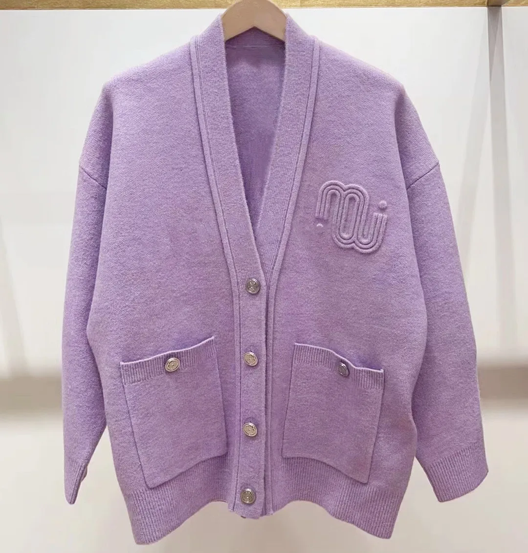 High-End Version Early Autumn Faion Casual Loose Knitted V-Ne Purple Outerwear Women's Open Cardigan Top Mid-Length Sve
High-End Version Early Autumn Faion Casual Loose Knitted V-Ne Purple Outerwear Women's Open Cardigan Top Mid-Length Sve