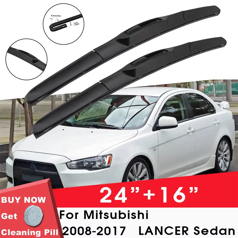 Car Wiper Blade Front Window Windshield Natural Rubber For Mitsubishi LANCER Sedan 2008-2017 LHD RHD 24"+16" Car Accessories
Car Wiper Blade Front Window Windshield Natural Rubber For Mitsubishi LANCER Sedan 2008-2017 LHD RHD 24"+16" Car Accessories