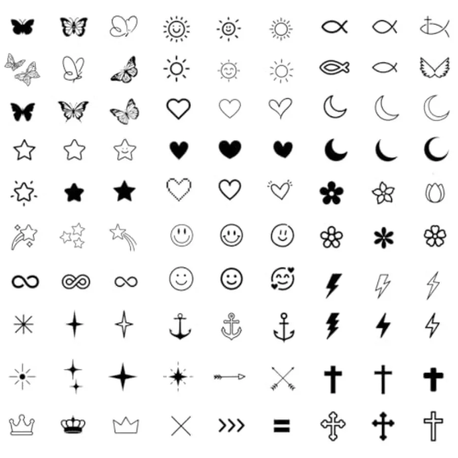 Tiny Temporary Tattoos - Trendy Realistic Long Lasting Waterproof Hand and Finger Tattoos - Black and White Fine Line Mini Tatt
Tiny Temporary Tattoos - Trendy Realistic Long Lasting Waterproof Hand and Finger Tattoos - Black and White Fine Line Mini Tatt