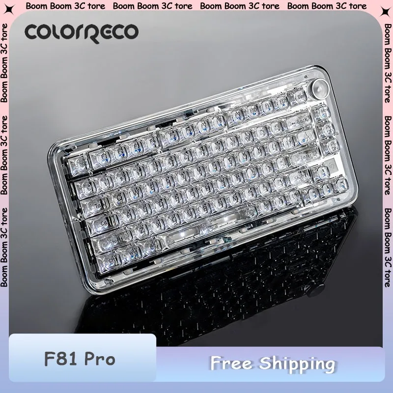 Механическая клавиатура ColorReco F81Pro, трехрежимная прозрачная акриловая RGB-клавиатура с экраном, изготовленная на заказ клавиатура с возможностью горячей замены, аксессуары для ПК
Механическая клавиатура ColorReco F81Pro, трехрежимная прозрачная акриловая RGB-клавиатура с экраном, изготовленная на заказ клавиатура с возможностью горячей замены, аксессуары для ПК