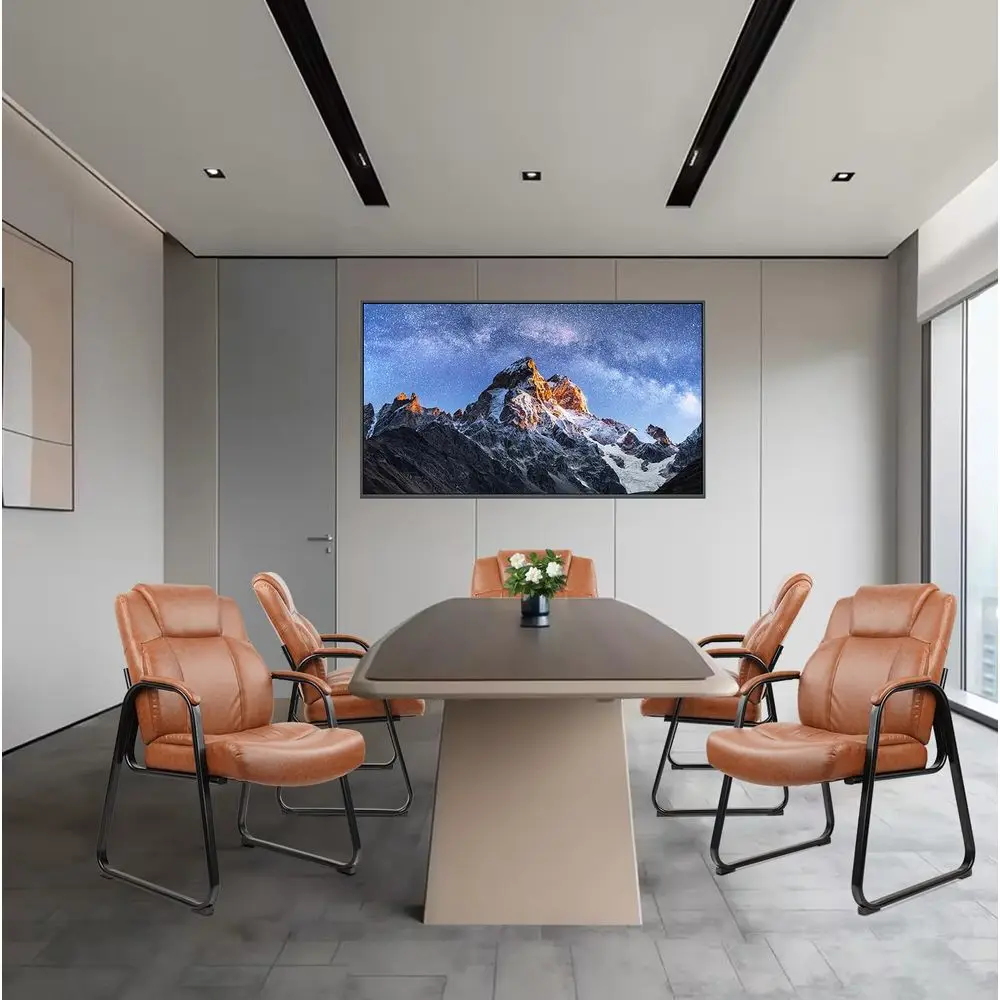 Big and Tall Office Chair Set of 4 500lbs Leather Reception Chair with Bonded Padded Armrest Wide Seat Sled Base Desk Chair No
Big and Tall Office Chair Set of 4 500lbs Leather Reception Chair with Bonded Padded Armrest Wide Seat Sled Base Desk Chair No