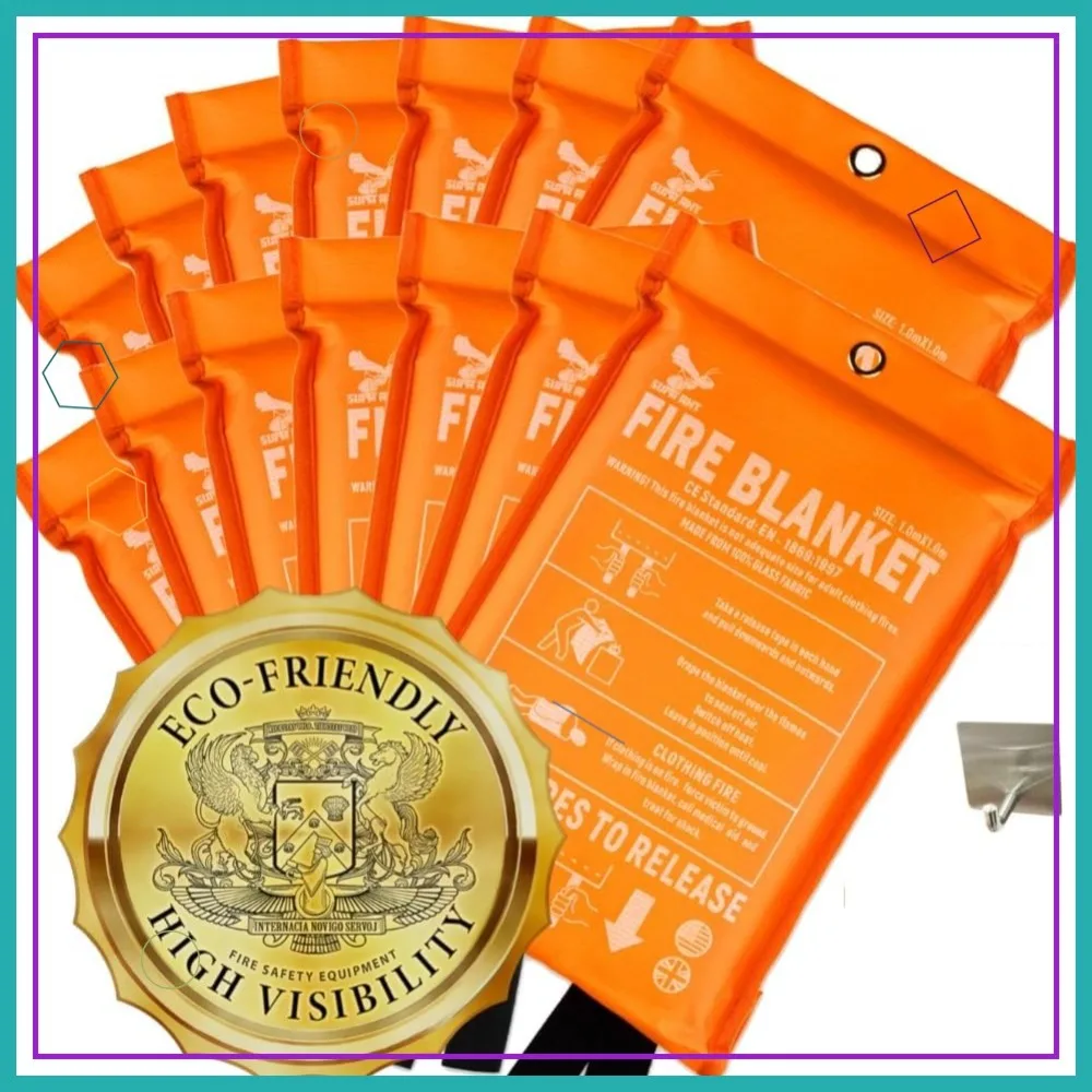 Fire Blanket 40x40in - Certified 1500°F Extra Thick, Glow in Dark, 500gsm Fireproof Emergency Supplies for Home
Fire Blanket 40x40in - Certified 1500°F Extra Thick, Glow in Dark, 500gsm Fireproof Emergency Supplies for Home