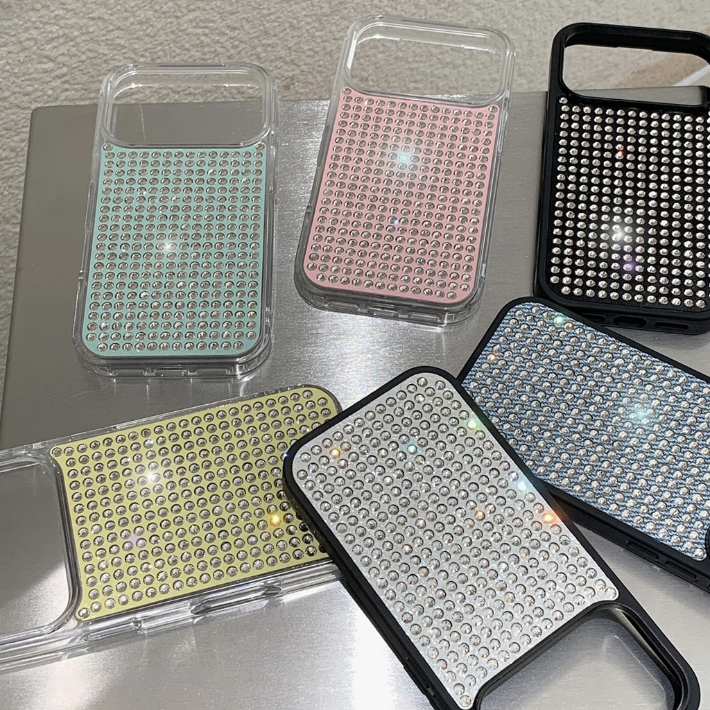 Korean Style Premium Feel Blingbling Full Screen Rhinestone Shockproof Protective Phone Cover Case for iPhone 17 16 15 14 Pro Ma
Korean Style Premium Feel Blingbling Full Screen Rhinestone Shockproof Protective Phone Cover Case for iPhone 17 16 15 14 Pro Ma
