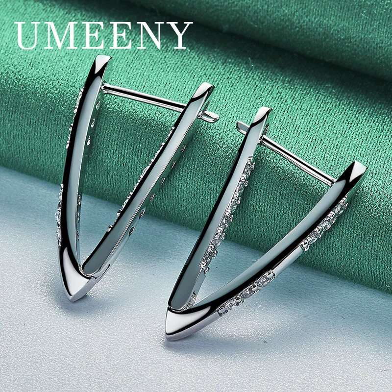 925 Sterling Silver 25mm V Shape Hoop Earrings Women Gift Party Accessories Wedding Engagement Jewelry
925 Sterling Silver 25mm V Shape Hoop Earrings Women Gift Party Accessories Wedding Engagement Jewelry