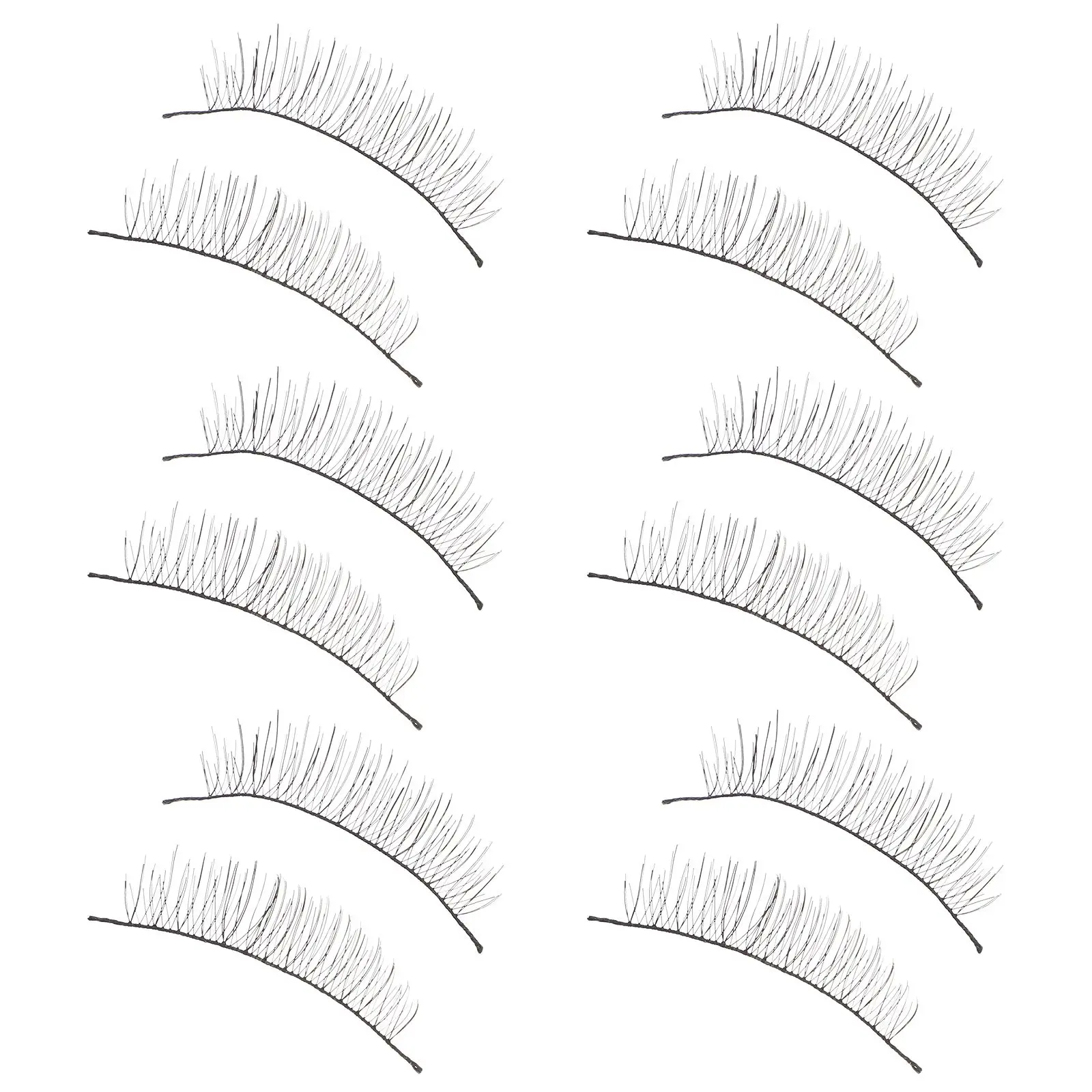 10 Pairs False Eyelashes Handmade Long Natural Volumizing Thickening Artificial Fiber Black Soft Backbone Reusable Professional
10 Pairs False Eyelashes Handmade Long Natural Volumizing Thickening Artificial Fiber Black Soft Backbone Reusable Professional