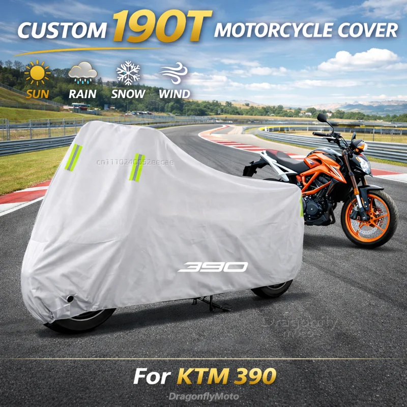 For KTM 390 ADVENTURE 390 ADV and Duke 390 Duke Motorcycle Cover Silver Waterproof UV Rain Dust Sun Outdoor Indoor Protector
For KTM 390 ADVENTURE 390 ADV and Duke 390 Duke Motorcycle Cover Silver Waterproof UV Rain Dust Sun Outdoor Indoor Protector