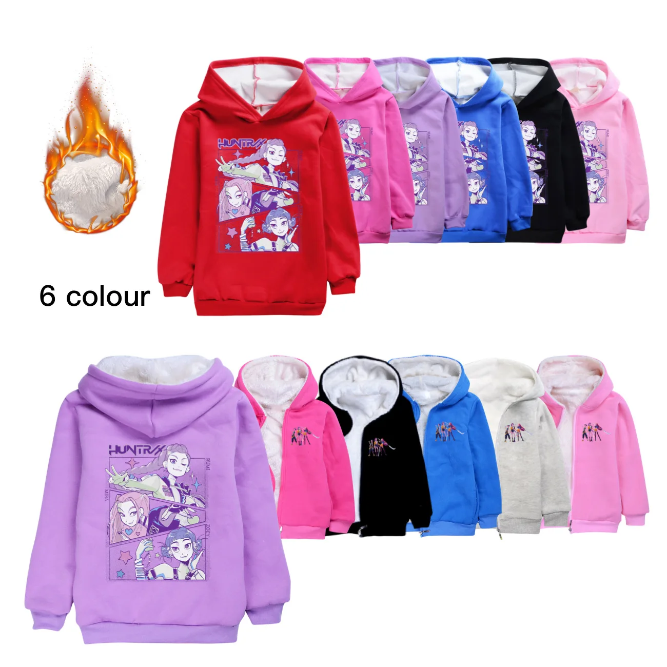 Children Velvet Hoodies Pullover KPop Demon Hunters Clothes Winter Kids Long Sleeve Hooded Coats Girls Boys Sweatshirt Tops 4810
Children Velvet Hoodies Pullover KPop Demon Hunters Clothes Winter Kids Long Sleeve Hooded Coats Girls Boys Sweatshirt Tops 4810