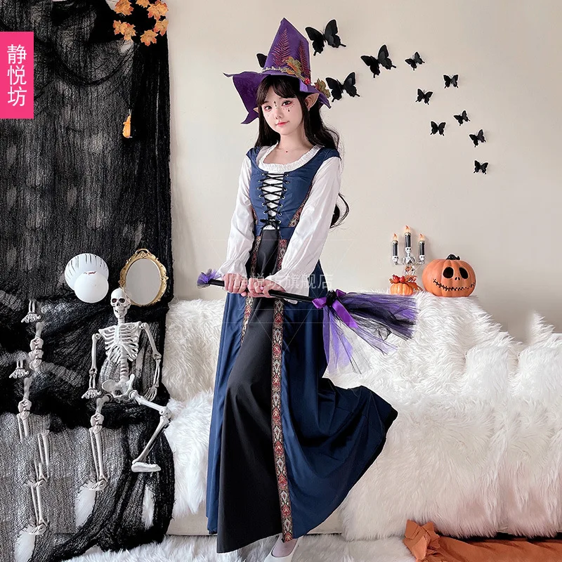 Halloween Adult Clothing Retro Court Dress Long Skirt Middle Ages Literature And Art Carneval Costume Cos Cosplay Women Fiesta
Halloween Adult Clothing Retro Court Dress Long Skirt Middle Ages Literature And Art Carneval Costume Cos Cosplay Women Fiesta