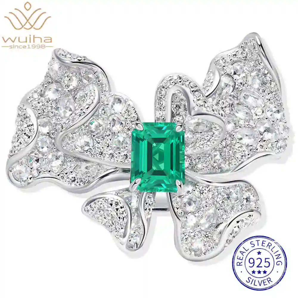 WUIHA 925 Sterling Silver 6 * 8 MM Lab Sapphire Emerald High Carbon Diamonds Gemstone Wedding Engagement Rings Fine Jewelry
WUIHA 925 Sterling Silver 6 * 8 MM Lab Sapphire Emerald High Carbon Diamonds Gemstone Wedding Engagement Rings Fine Jewelry