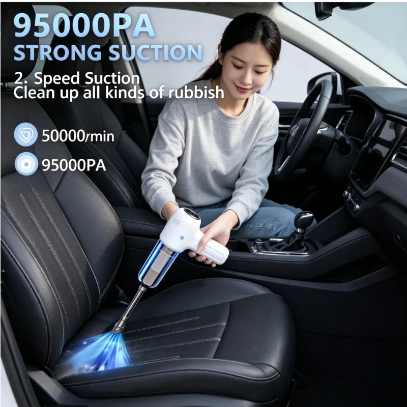 Car Vacuum Cleaner Wireless Portable Vacuum Cleaner For Car 95000PA High Power Mini Handheld Car Vacuum Cleaner Blower 2 in 1
Car Vacuum Cleaner Wireless Portable Vacuum Cleaner For Car 95000PA High Power Mini Handheld Car Vacuum Cleaner Blower 2 in 1