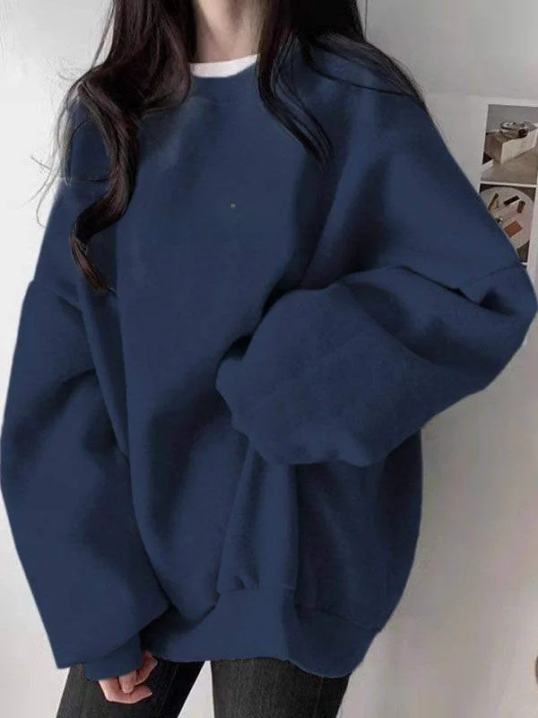 Korean Style Letter Print Fleece Lined Loose round Neck Long Sleeve Hoodie Deep Blue Casual Versatile Women's Autumn Winter S...
Korean Style Letter Print Fleece Lined Loose round Neck Long Sleeve Hoodie Deep Blue Casual Versatile Women's Autumn Winter S...