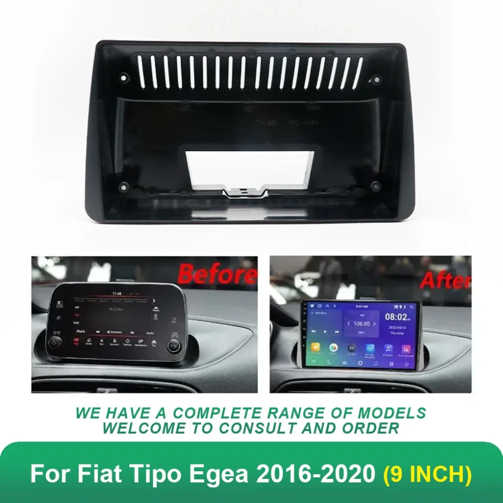 9 Inch Car Frame Fascia Adapter Canbus Box Decoder for Fiat Tipo Egea 2016-2020 Android Radio Dash Fitting Panel Kit
9 Inch Car Frame Fascia Adapter Canbus Box Decoder for Fiat Tipo Egea 2016-2020 Android Radio Dash Fitting Panel Kit