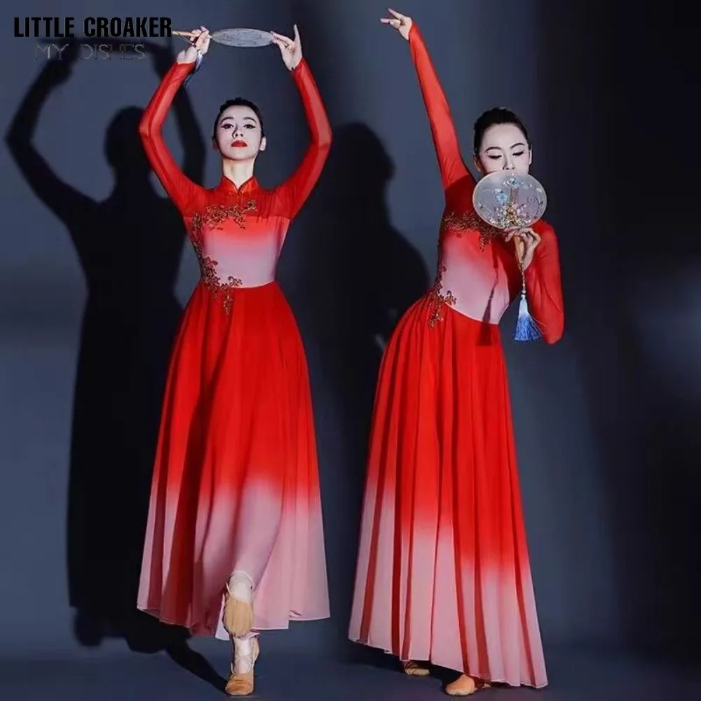 80´s Festival Red Dance Costume Clothing Show Woman Stage Long Sleeve Modern Dance Dress Chinese Dance Clothing
80´s Festival Red Dance Costume Clothing Show Woman Stage Long Sleeve Modern Dance Dress Chinese Dance Clothing