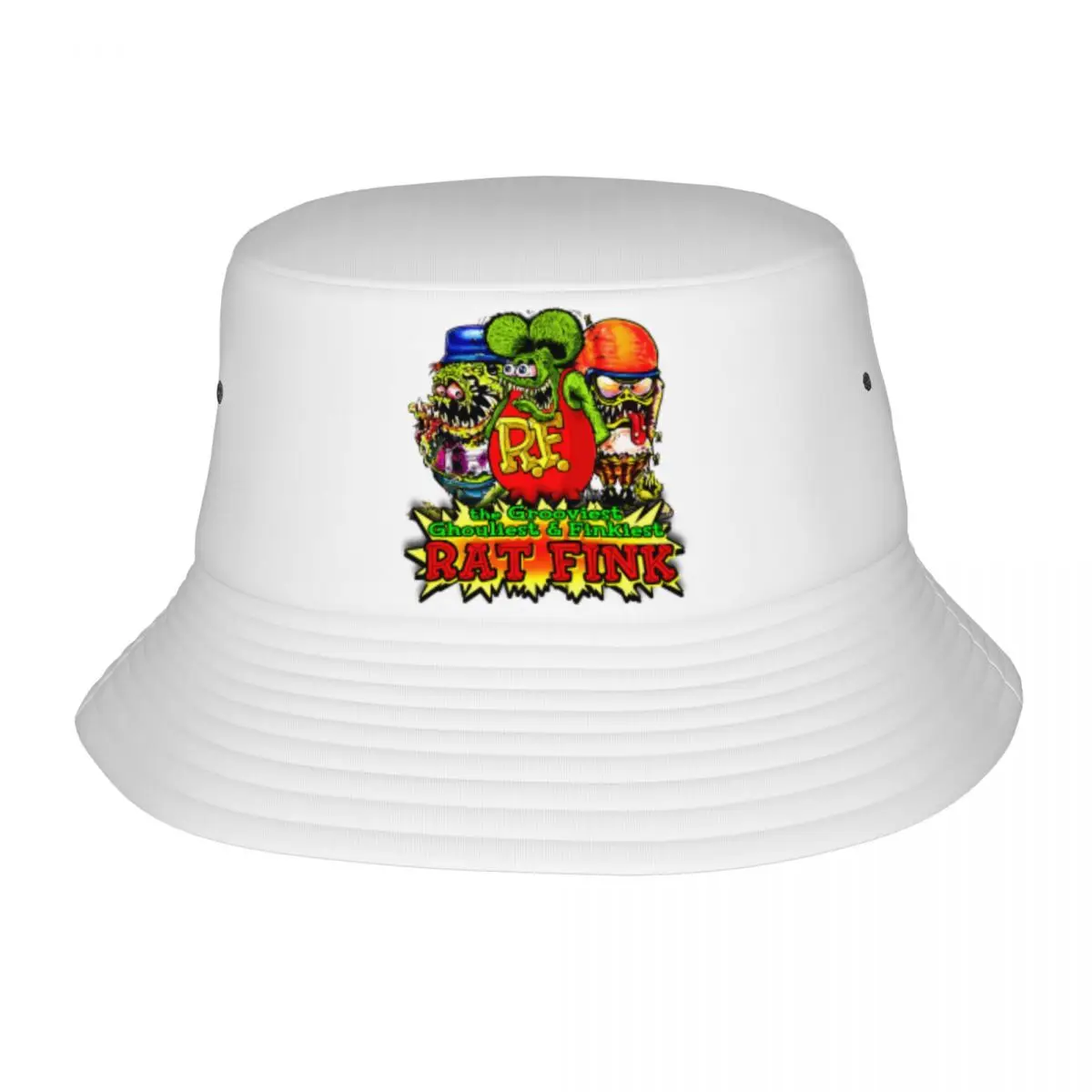 Custom Anime Cartoon Rat Fink Bucket Hat for Women Men Printed Summer Travel Beach Outdoor Camping Cap
Custom Anime Cartoon Rat Fink Bucket Hat for Women Men Printed Summer Travel Beach Outdoor Camping Cap