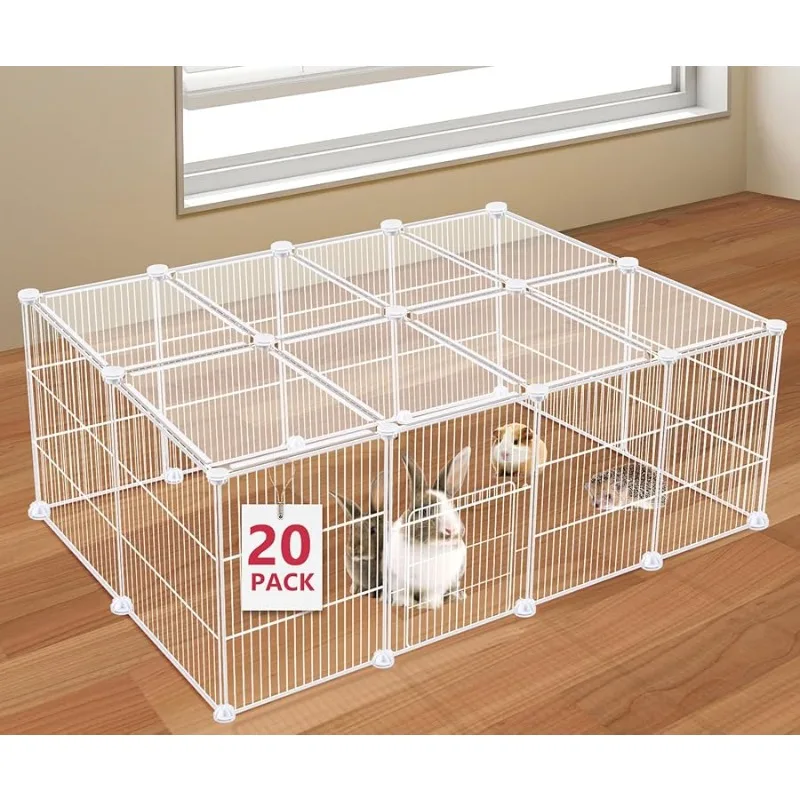 20 Panels Small Animal Playpen, Pet Playpen, C&C Cage for Guinea Pigs, Rabbit/Bunny Cage, Puppy Play Pen, Indoor Outdoor Portabl 
20 Panels Small Animal Playpen, Pet Playpen, C&C Cage for Guinea Pigs, Rabbit/Bunny Cage, Puppy Play Pen, Indoor Outdoor Portabl
