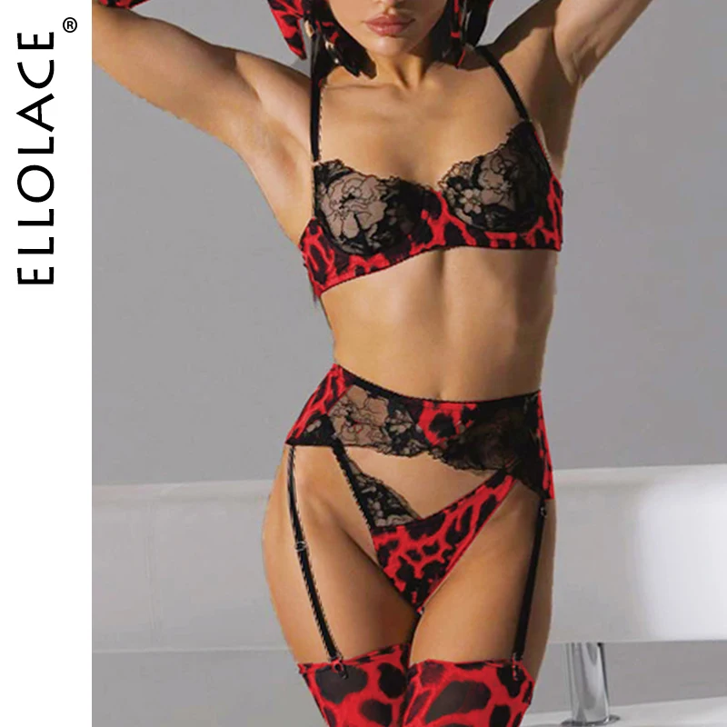 Ellolace Red Leopard Costume For Women Lingerie Ultra Sexy Lace Patchwork Intimate Sexy Complete with Gloves Stocking Underwear
Ellolace Red Leopard Costume For Women Lingerie Ultra Sexy Lace Patchwork Intimate Sexy Complete with Gloves Stocking Underwear