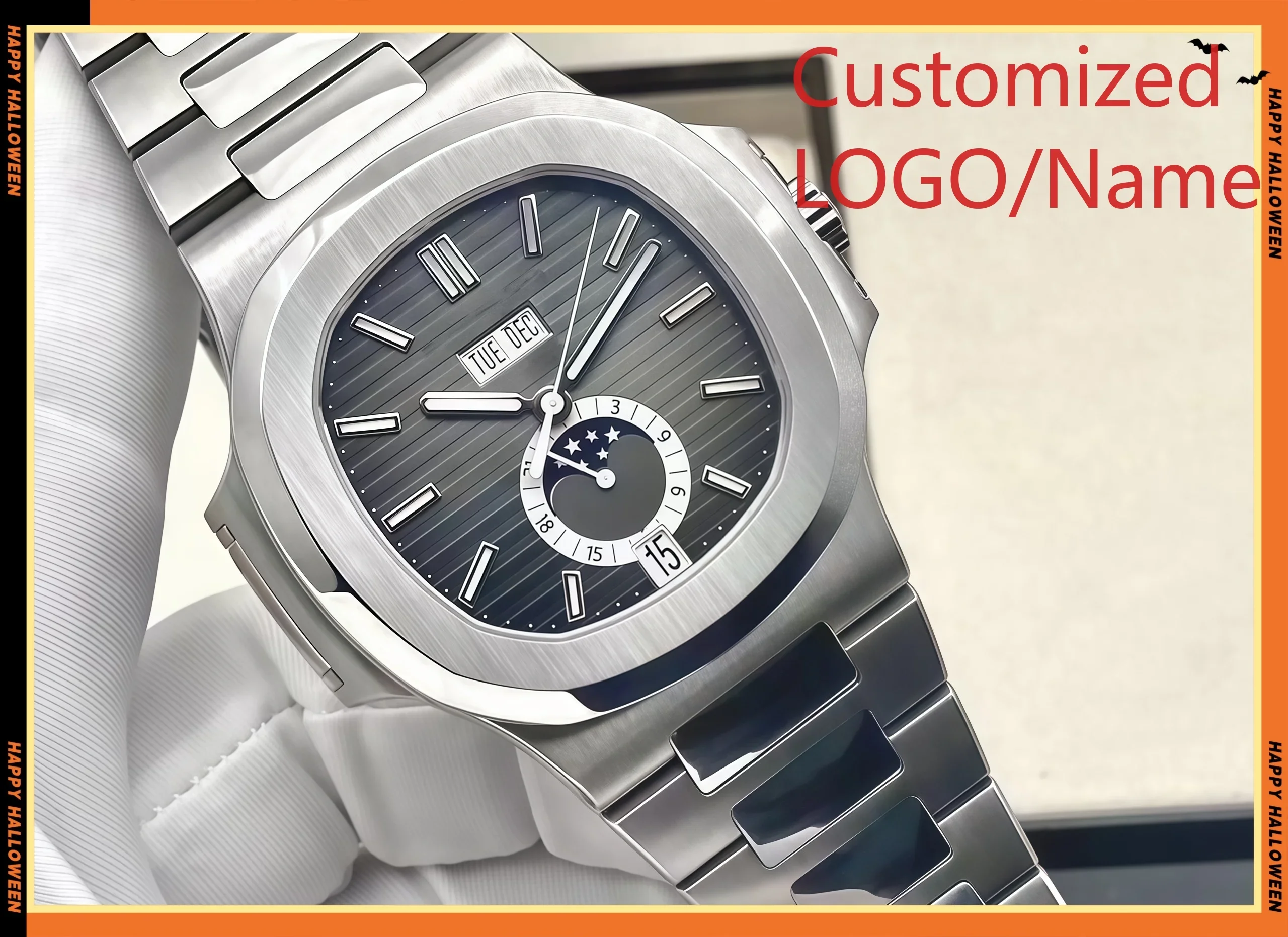 A186. Store Customized Watches 40mm Men's Watch 904L Stainless Steel Automatic Mechanical Movement
A186. Store Customized Watches 40mm Men's Watch 904L Stainless Steel Automatic Mechanical Movement