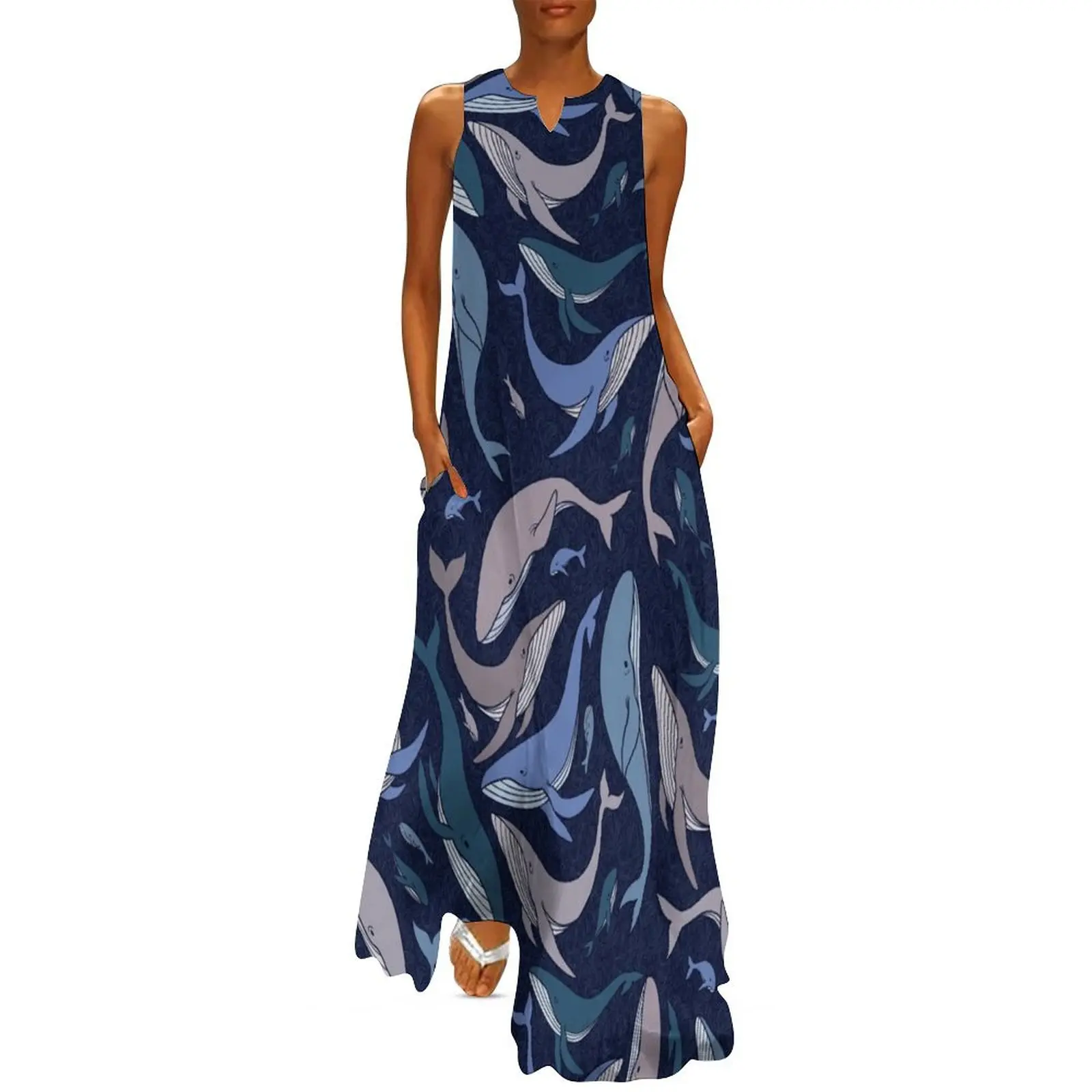 School of whales Long Dress Women's dress summer dresses womens 2025 dresses for women 2025 Dress
School of whales Long Dress Women's dress summer dresses womens 2025 dresses for women 2025 Dress