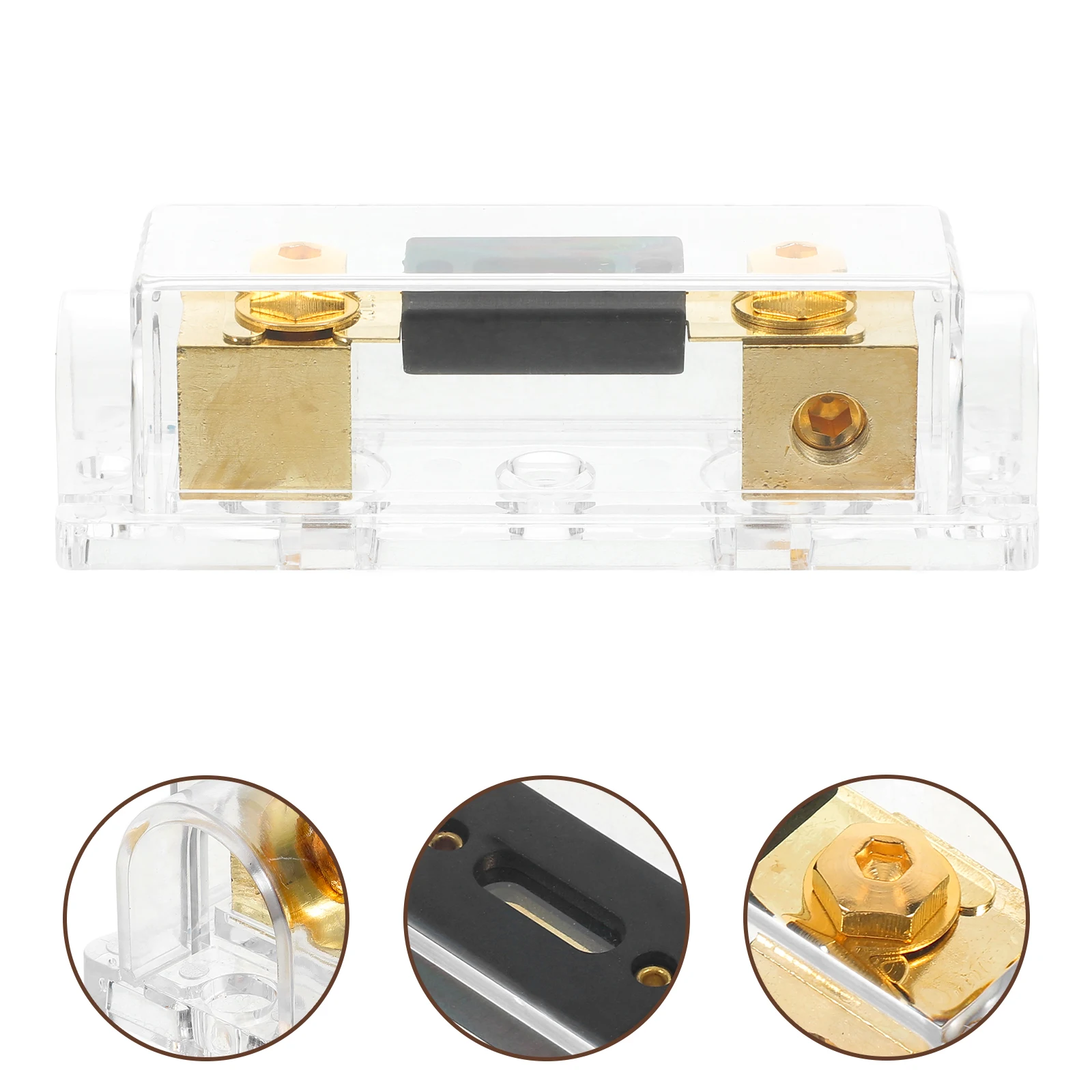 200A Auto Audio Fuse Holder Durable Heatproof Corrosion Resistant Multi Circuit Protection For Car Amplifier Speaker System Fuse
200A Auto Audio Fuse Holder Durable Heatproof Corrosion Resistant Multi Circuit Protection For Car Amplifier Speaker System Fuse