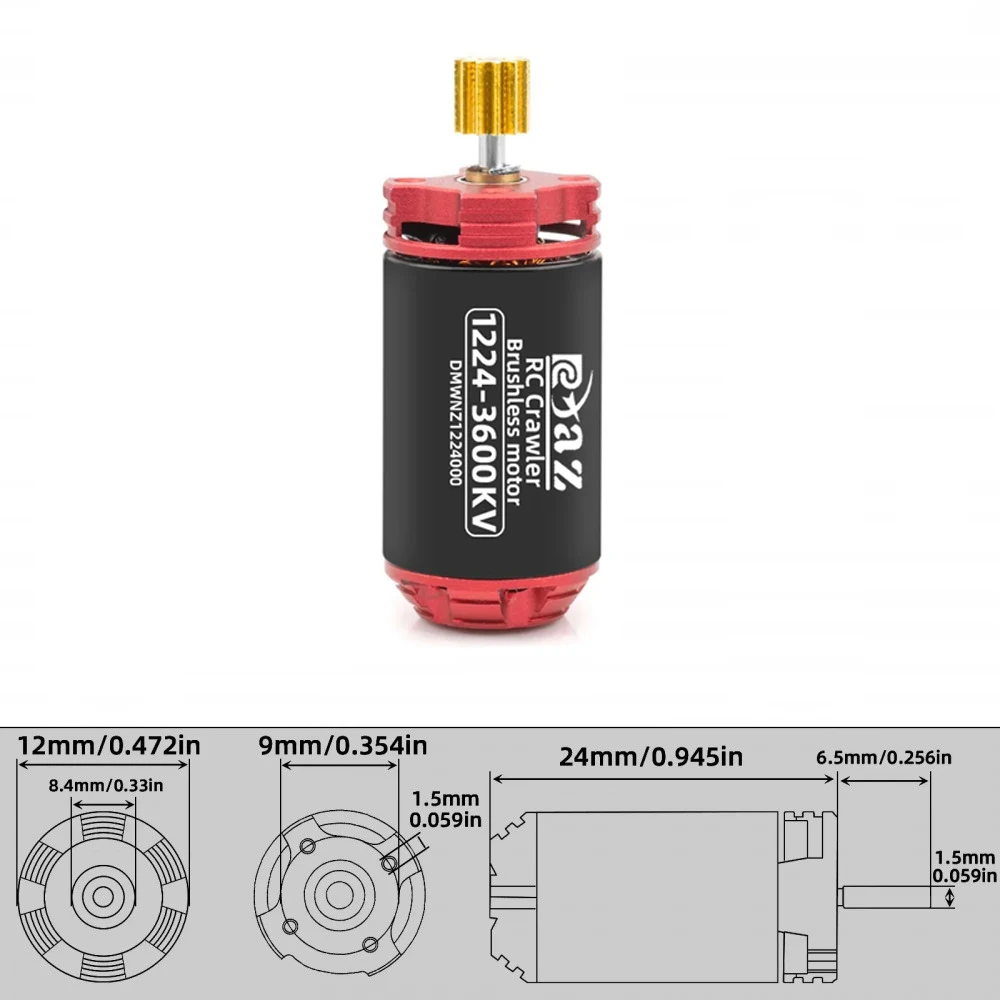 1224 Brushed Motor FAM32 25A ESC Combo 4000KV/5000KV for 1/18 1/24 1/28 RC Climbing Car FMS SCX24 Drift Off-Road Vehicle Parts
1224 Brushed Motor FAM32 25A ESC Combo 4000KV/5000KV for 1/18 1/24 1/28 RC Climbing Car FMS SCX24 Drift Off-Road Vehicle Parts