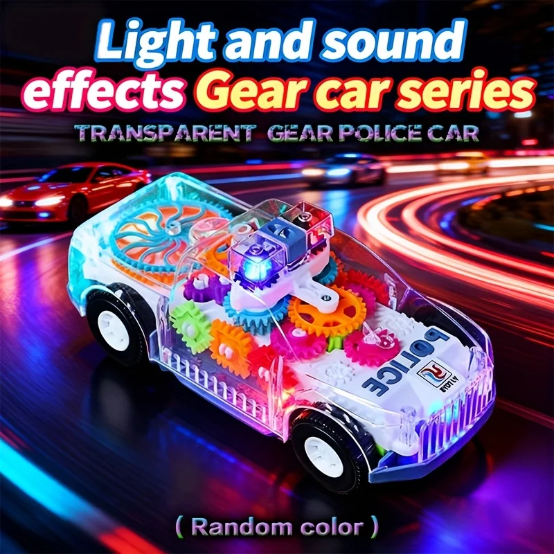 Transparent Electric Gear Toy Car,With color-changing lights and music,Automatic Obstacle Avoidance,SecurityABSMaterial,Battery
Transparent Electric Gear Toy Car,With color-changing lights and music,Automatic Obstacle Avoidance,SecurityABSMaterial,Battery