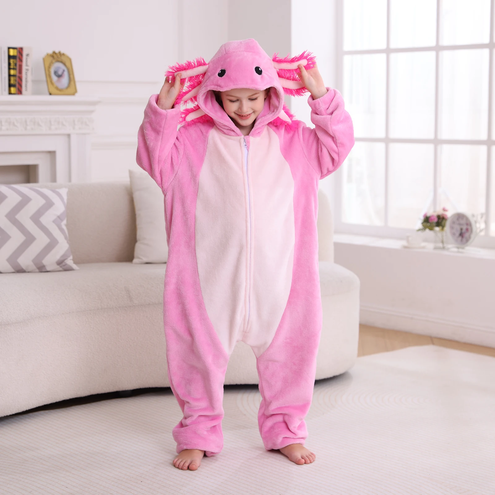 Axolotl Onesie Pajamas for Kids Animal Kigurumi Halloween Costume Christmas Sleepwear Cartoon Cosplay Party Homewear
Axolotl Onesie Pajamas for Kids Animal Kigurumi Halloween Costume Christmas Sleepwear Cartoon Cosplay Party Homewear
