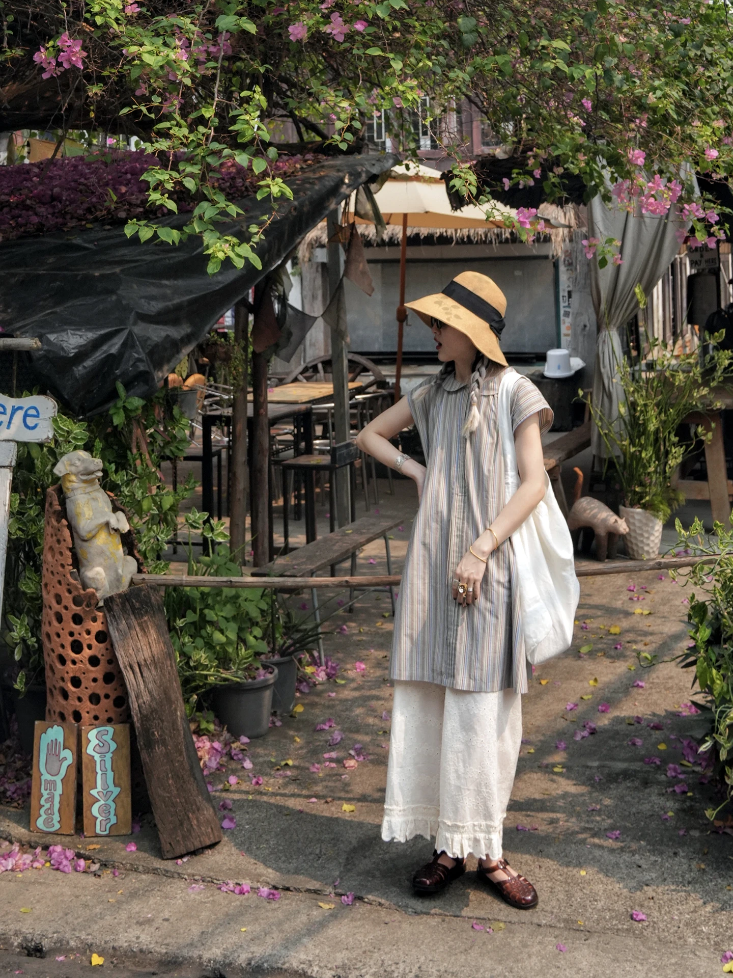 Parocetin Summer Artistic Striped Dress Pure Cotton Medium Length A-Line Skirt Short Sleeve Loose Waist Casual Style Dress
Parocetin Summer Artistic Striped Dress Pure Cotton Medium Length A-Line Skirt Short Sleeve Loose Waist Casual Style Dress