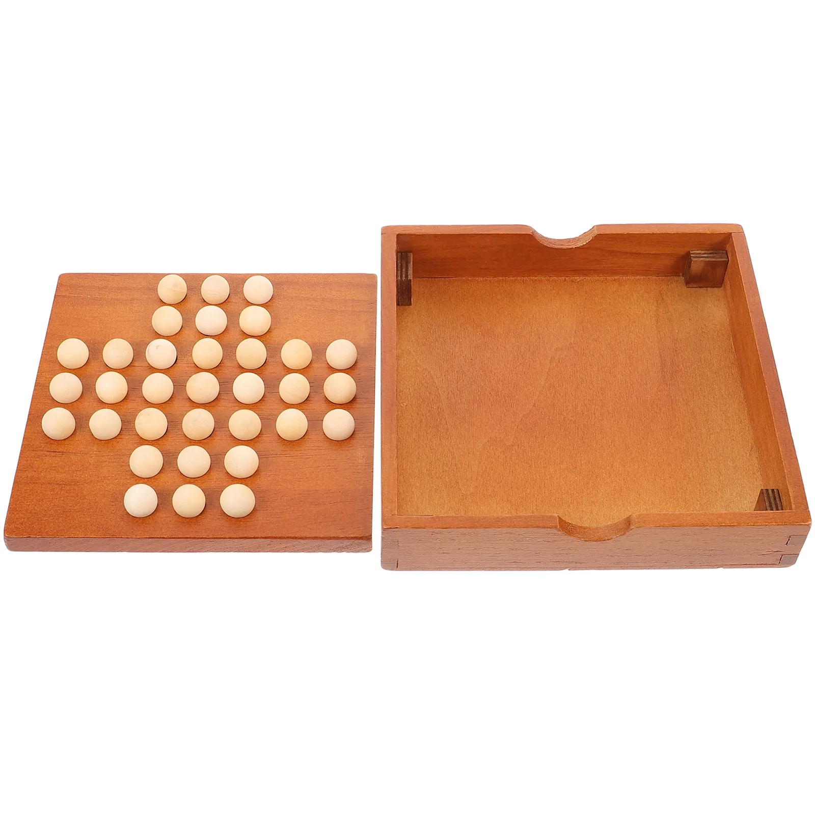 Wooden Single Chess Peg Board Game Educational Intelligence Training Iq Improvement Logical Thinking Gift Adults Family Friends
Wooden Single Chess Peg Board Game Educational Intelligence Training Iq Improvement Logical Thinking Gift Adults Family Friends