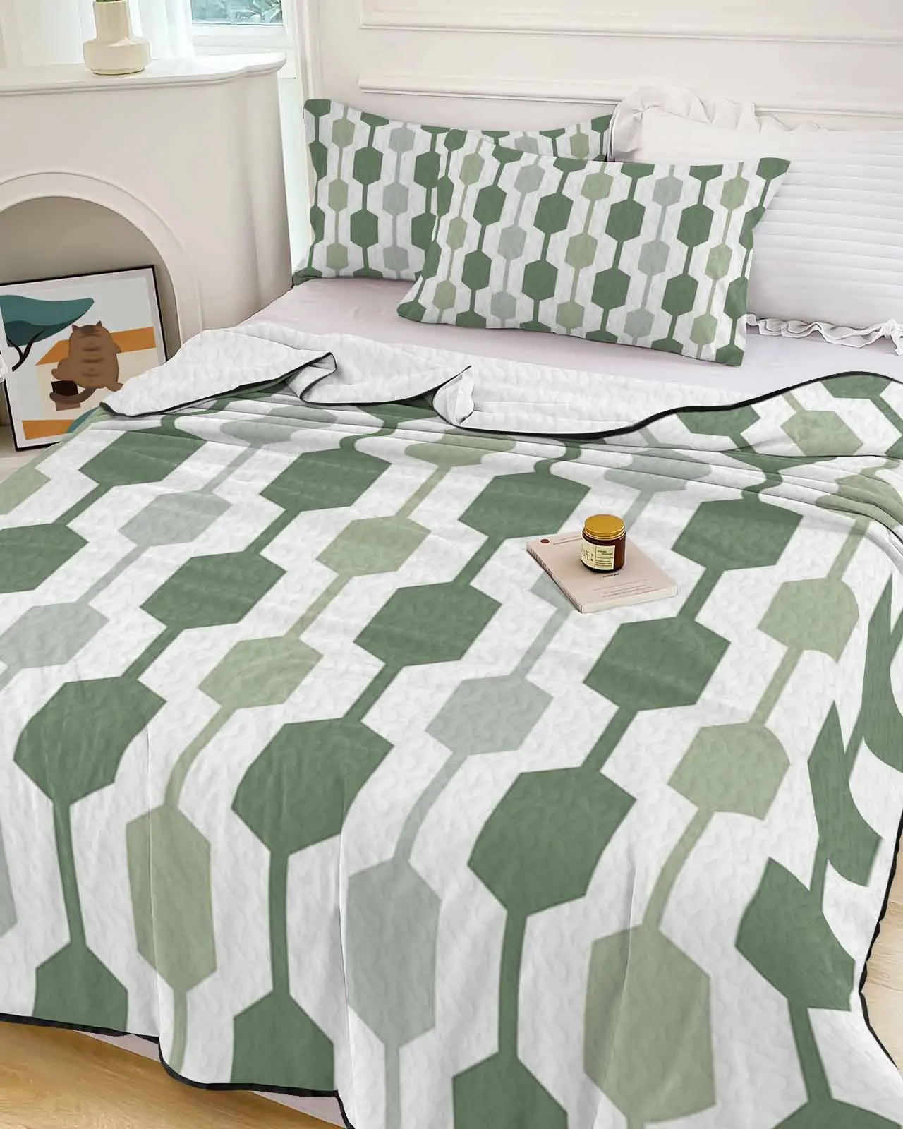 Modern Geometric Hexagon Cooling Blankets Air Condition Comforter Lightweight Summer Quilt for Bed Breathable Soft Thin Quilt
Modern Geometric Hexagon Cooling Blankets Air Condition Comforter Lightweight Summer Quilt for Bed Breathable Soft Thin Quilt