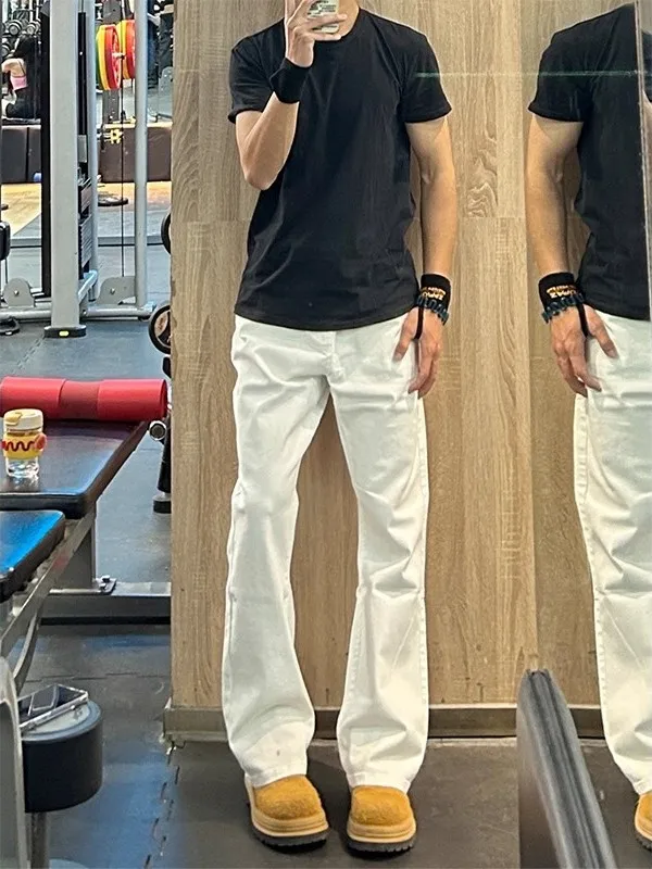 White Fleece Lined Men's Bootcut Jeans Cleanfit Slim Straight American Vibe Casual Wear All Seasons Wearable Comfortable
White Fleece Lined Men's Bootcut Jeans Cleanfit Slim Straight American Vibe Casual Wear All Seasons Wearable Comfortable