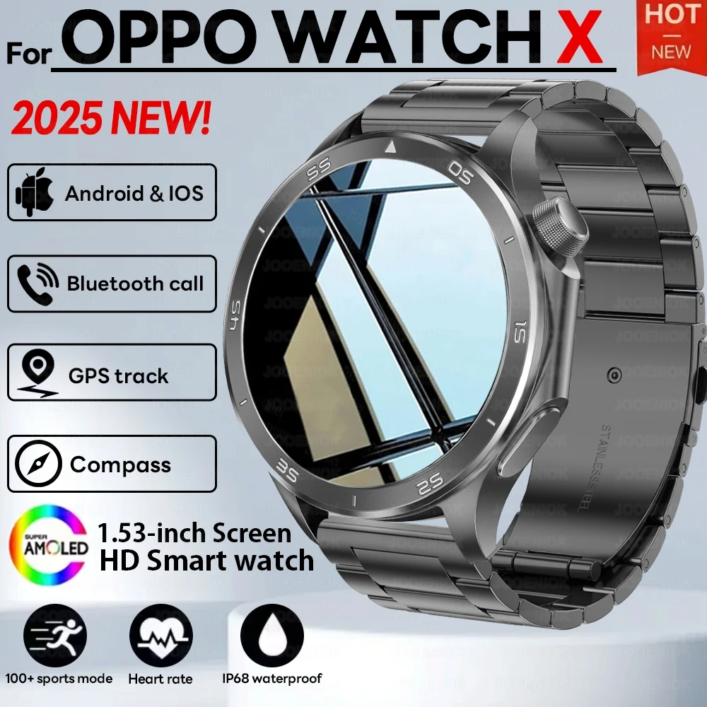 2025 Новые умные часы OPPO X2 для мужчин, IP68, водонепроницаемый компас, фитнес, пульсометр, GPS, спортивный браслет, Bluetooth Talk, умные часы
2025 Новые умные часы OPPO X2 для мужчин, IP68, водонепроницаемый компас, фитнес, пульсометр, GPS, спортивный браслет, Bluetooth Talk, умные часы
