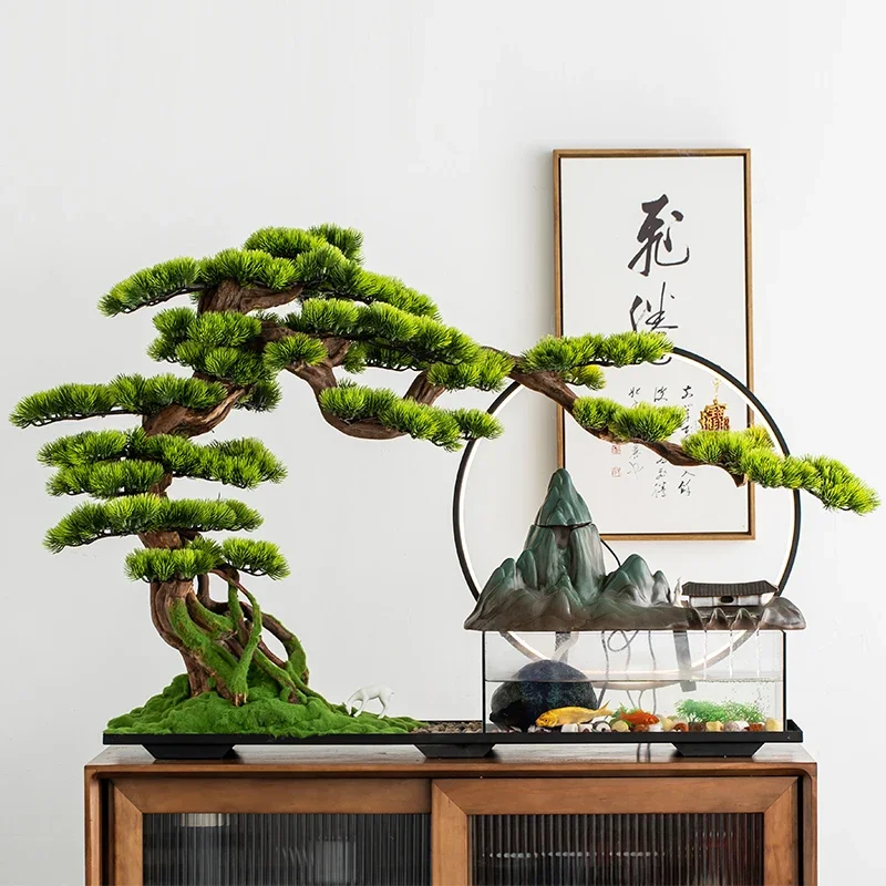 Large-scale high-end simulated welcome pine fish tank flowing water ornament office desktop hotel entrance decorative bonsai
Large-scale high-end simulated welcome pine fish tank flowing water ornament office desktop hotel entrance decorative bonsai