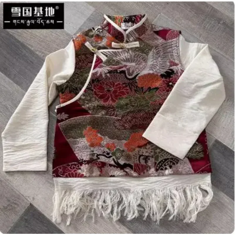 2026 Китайская тибетская детская рубашка-жилет унисекс из двух частей
2026 Китайская тибетская детская рубашка-жилет унисекс из двух частей