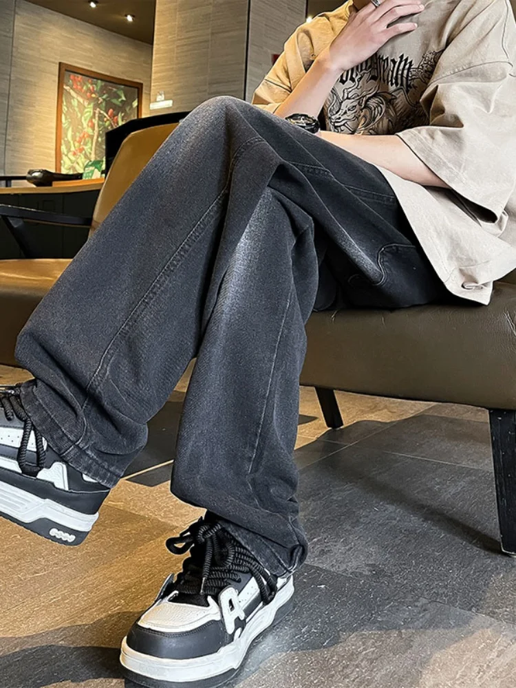 Waed Vintage Men's Jeans Loose Straight Leg Bell Bot Autumn Drape Wide Leg Pants American High Street Vibe Trousers
Waed Vintage Men's Jeans Loose Straight Leg Bell Bot Autumn Drape Wide Leg Pants American High Street Vibe Trousers