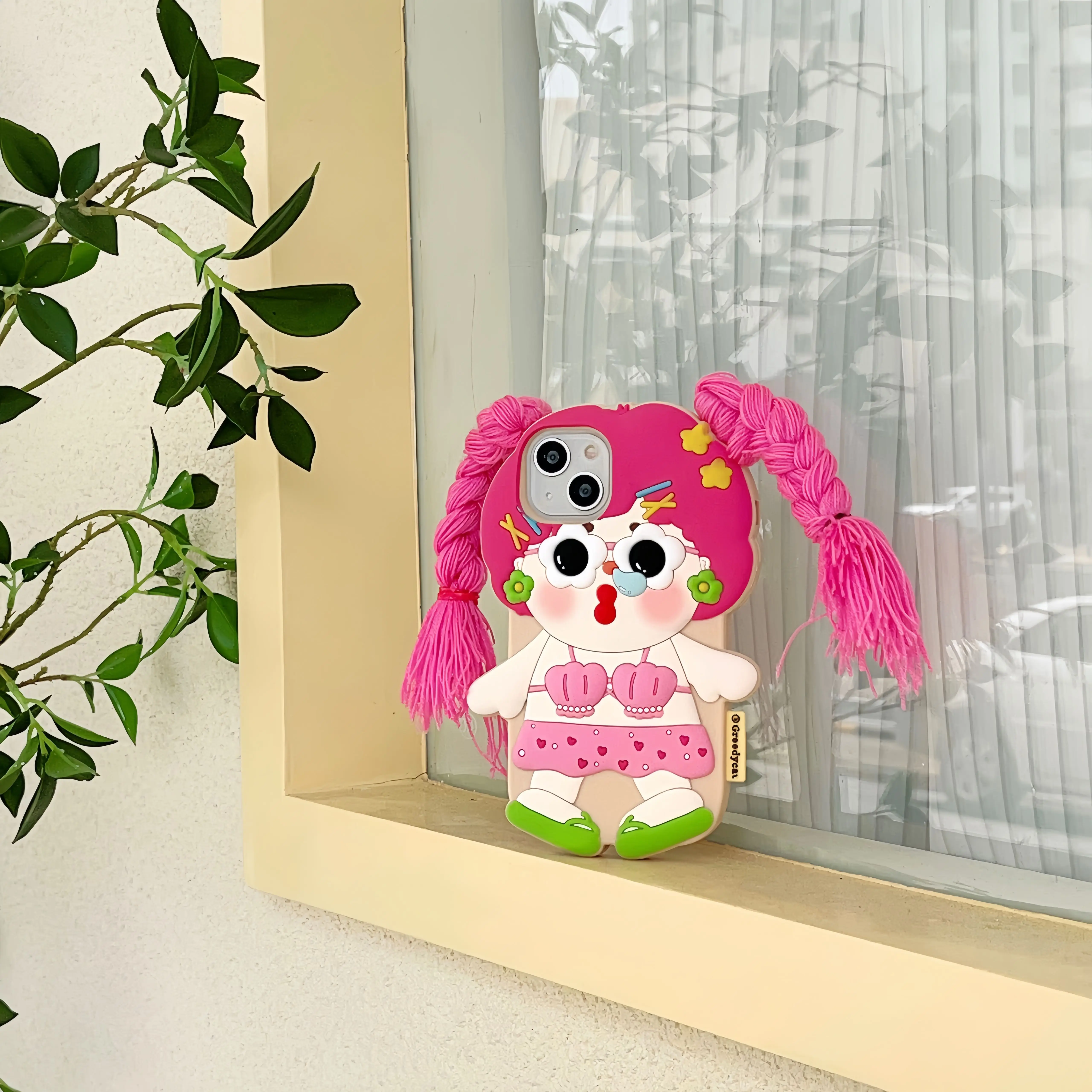 3D Funny Harajuku Y2K Pink Braids Hair Doll Phone Case For iPhone 17/16/15/14/13/12 Pro Max Silicone Shockproof Phone Cover
3D Funny Harajuku Y2K Pink Braids Hair Doll Phone Case For iPhone 17/16/15/14/13/12 Pro Max Silicone Shockproof Phone Cover