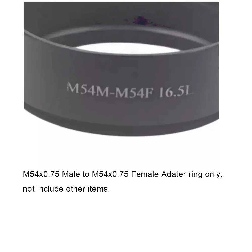 M54x0.75 Male to M54x0.75 Female Adapter Ring, 16.5mm Length for Astrophotography Telescope Accessories Telescopic Parts
M54x0.75 Male to M54x0.75 Female Adapter Ring, 16.5mm Length for Astrophotography Telescope Accessories Telescopic Parts