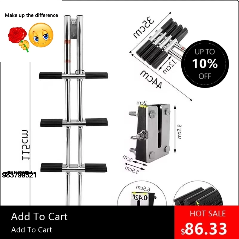 1104 Bootszubehör aus Edelstahl 316, 4-stufige Bootsleiter, vertikale Teleskop-Klappleiter aus Edelstahl für Boot
1104 Bootszubehör aus Edelstahl 316, 4-stufige Bootsleiter, vertikale Teleskop-Klappleiter aus Edelstahl für Boot
