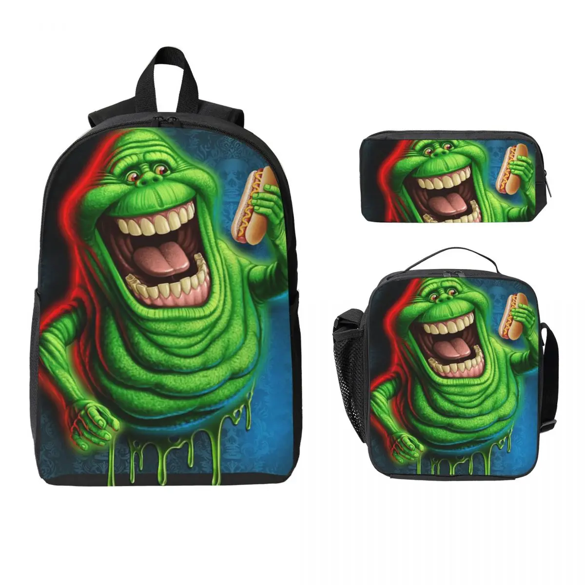 Ghostbusters Slimer Backpack Student Boys Girls BookBag School Bag Computer Shoulder Bags 3ps Insulated Lunch Bag Pencil Case
Ghostbusters Slimer Backpack Student Boys Girls BookBag School Bag Computer Shoulder Bags 3ps Insulated Lunch Bag Pencil Case