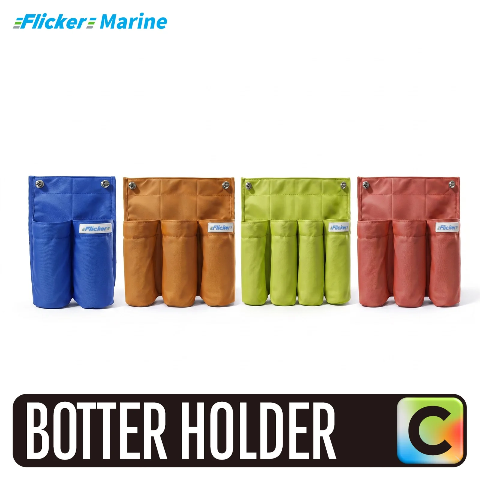 FLICKER MARINE Colorful Bottle Holder, Multi-Color Options, Durable Marine Fabric, Adjustable Fit Design, Secure Storage for Dec
FLICKER MARINE Colorful Bottle Holder, Multi-Color Options, Durable Marine Fabric, Adjustable Fit Design, Secure Storage for Dec