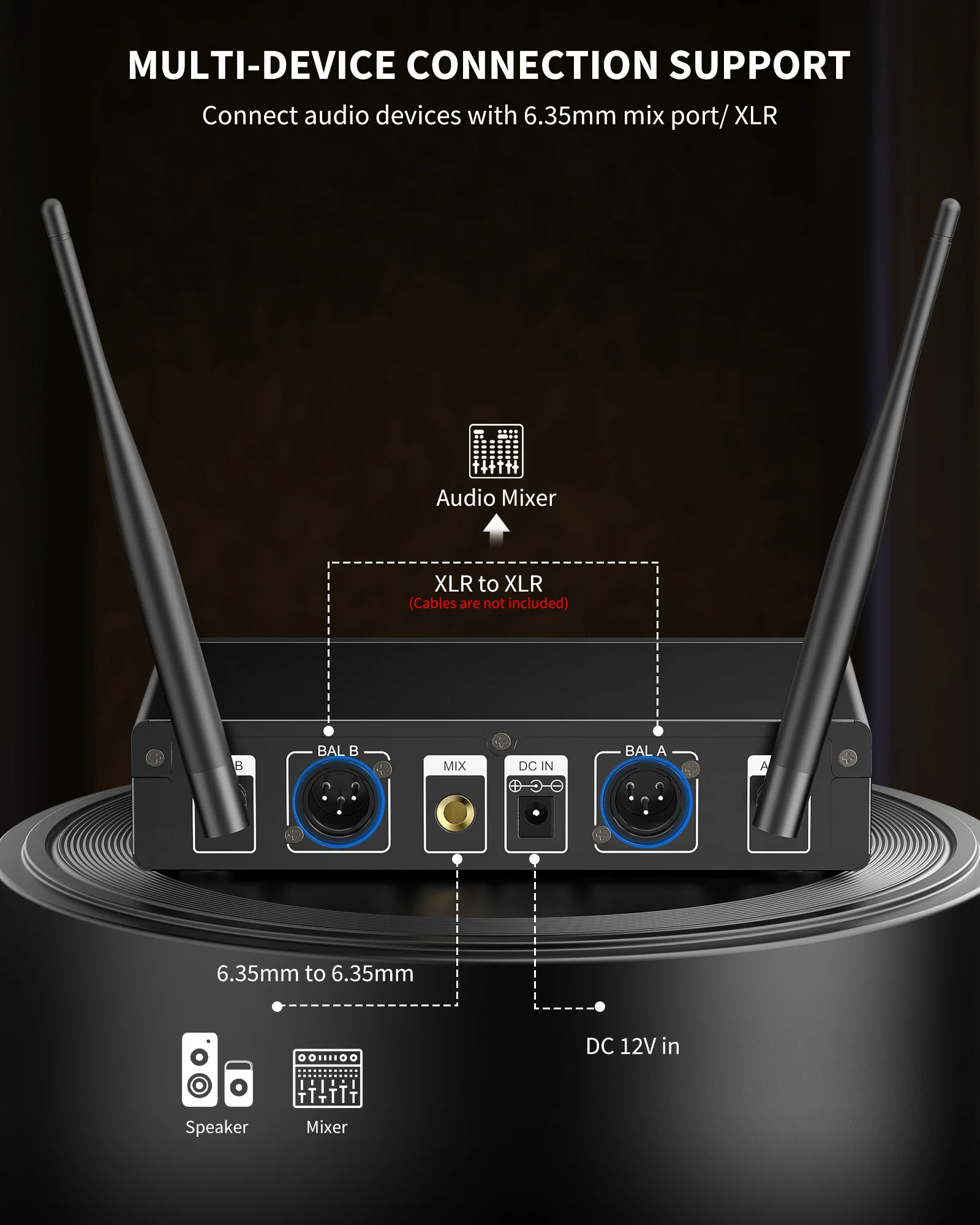 LEKATO new Professional Microphone UHF Microphone Set for Karaoke Plug Play Metal Dual Wireless Microphone System 200ft Range
LEKATO new Professional Microphone UHF Microphone Set for Karaoke Plug Play Metal Dual Wireless Microphone System 200ft Range