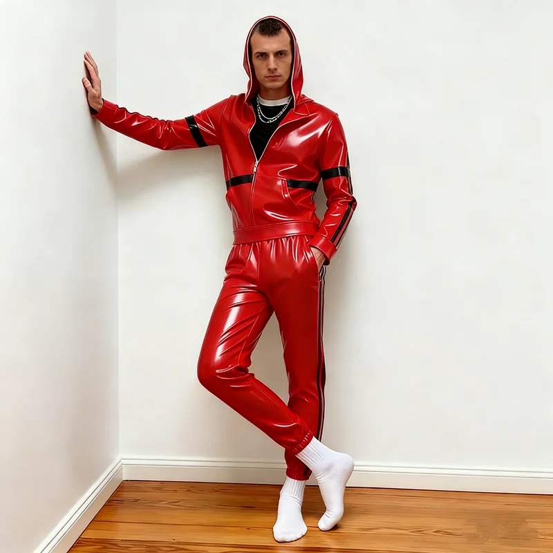 Новый латексный комбинезон из 100% каучука, резиновый костюм-гумми, ганзанзуг, модный костюм для Хэллоуина, косплей-костюм, куртка и брюки
Новый латексный комбинезон из 100% каучука, резиновый костюм-гумми, ганзанзуг, модный костюм для Хэллоуина, косплей-костюм, куртка и брюки