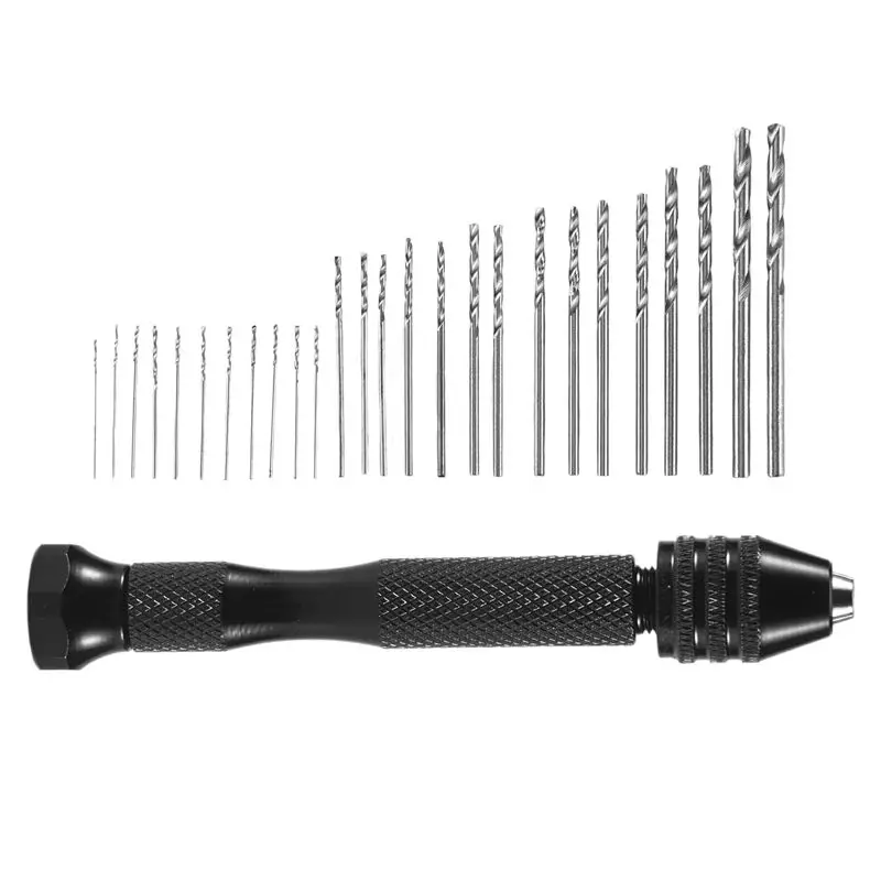 A23P Hand Drill Set Precision Pin Vise With 25 Pieces Mini Twist Drill Bits For Model,Diy,Jewelry Making,Multipurpose Rotary Too
A23P Hand Drill Set Precision Pin Vise With 25 Pieces Mini Twist Drill Bits For Model,Diy,Jewelry Making,Multipurpose Rotary Too