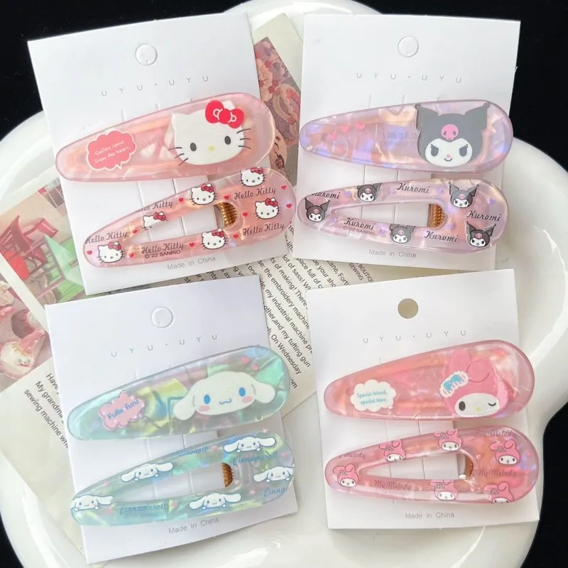 Hello Kitty Cinnamoroll Cute Laser Hairpin Bangs Cartoon Girlish Heart Head Clip Fashion Delicate Versatile Trend Headwear
Hello Kitty Cinnamoroll Cute Laser Hairpin Bangs Cartoon Girlish Heart Head Clip Fashion Delicate Versatile Trend Headwear
