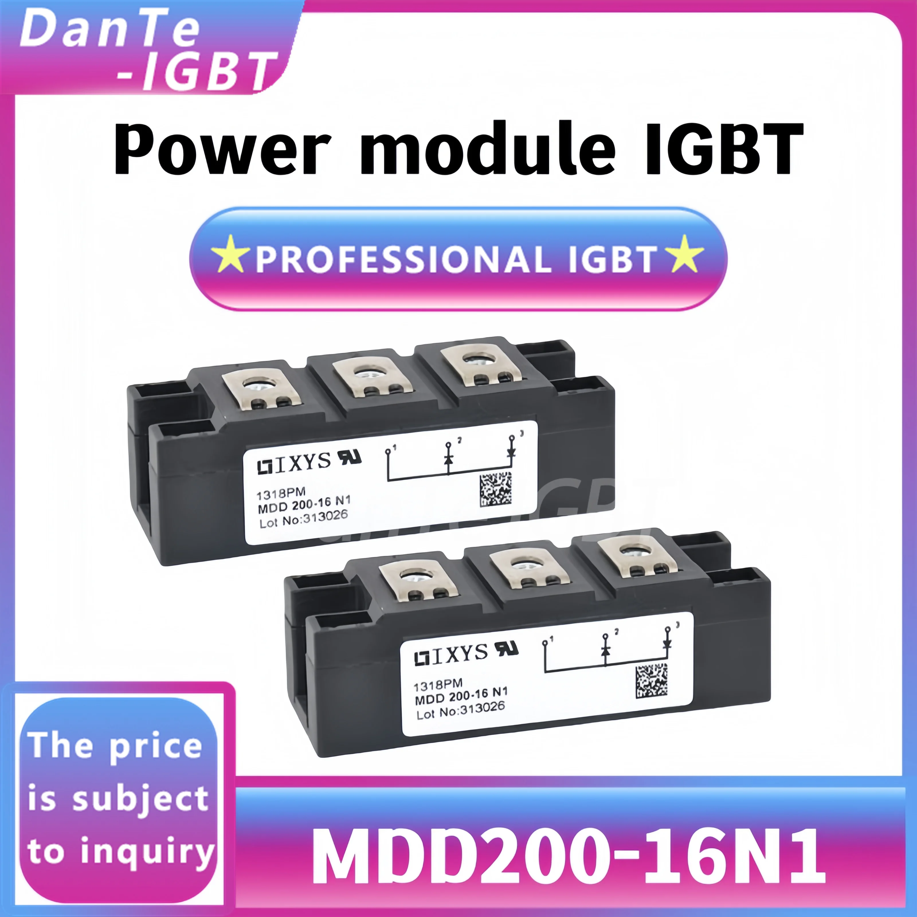 MDD200-16N1 IGBT новый модуль высокой мощности MDD200 выпрямитель оригинальное место
MDD200-16N1 IGBT новый модуль высокой мощности MDD200 выпрямитель оригинальное место