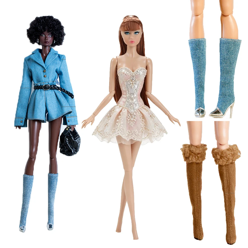 30cm Supermodel Toy Doll Shoes High-end Denim Mid-Calf Boots Fashion Handmade High-heeled Sandals For 1/6 FR2 Doll Xianxian Doll
30cm Supermodel Toy Doll Shoes High-end Denim Mid-Calf Boots Fashion Handmade High-heeled Sandals For 1/6 FR2 Doll Xianxian Doll