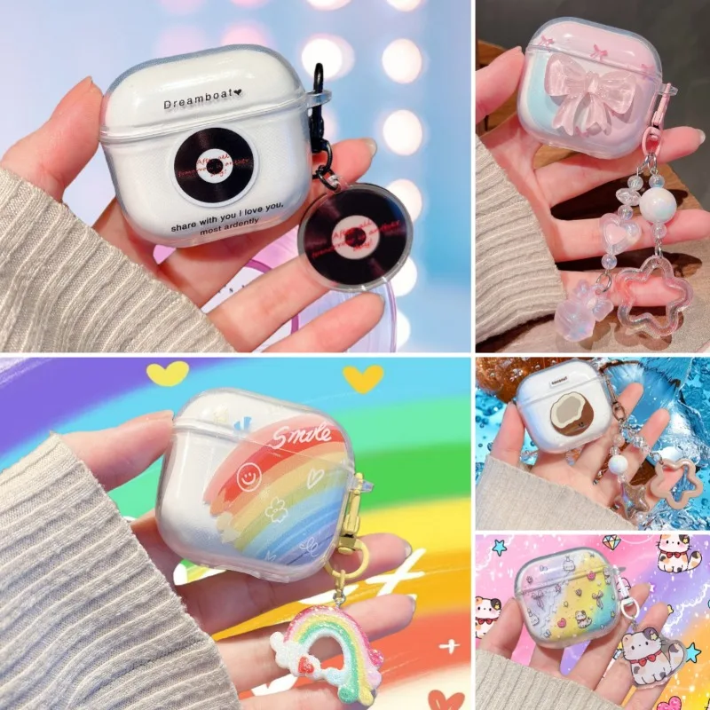For AirPods Pro 3 2025 Case Cartoon Rainbow Retro Record Player Transparent Soft Shell Earphone Cover for AirPods 4 3 2 1 Pro2
For AirPods Pro 3 2025 Case Cartoon Rainbow Retro Record Player Transparent Soft Shell Earphone Cover for AirPods 4 3 2 1 Pro2